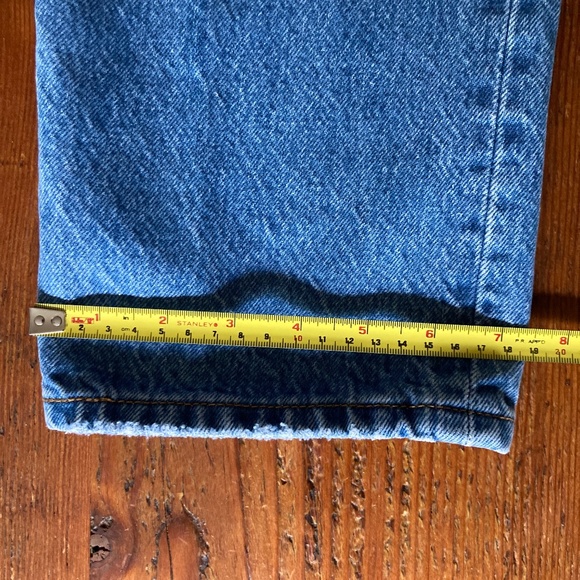 Levi's 501 Women's Jeans Distressed Knee W30 L26 100% Cotton Cropped Straight - Picture 14 of 16